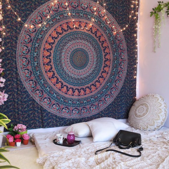 Oussum Other - Blue Hippie Boho Tapestries for Bohemian Dorm